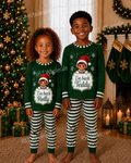 Green Elf Pyjamas (Family sizes) - Made to Order due Mid-November