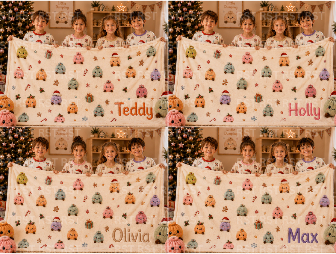 Pastel Christmas Dumpling Blanket - Made to Order due Mid-November