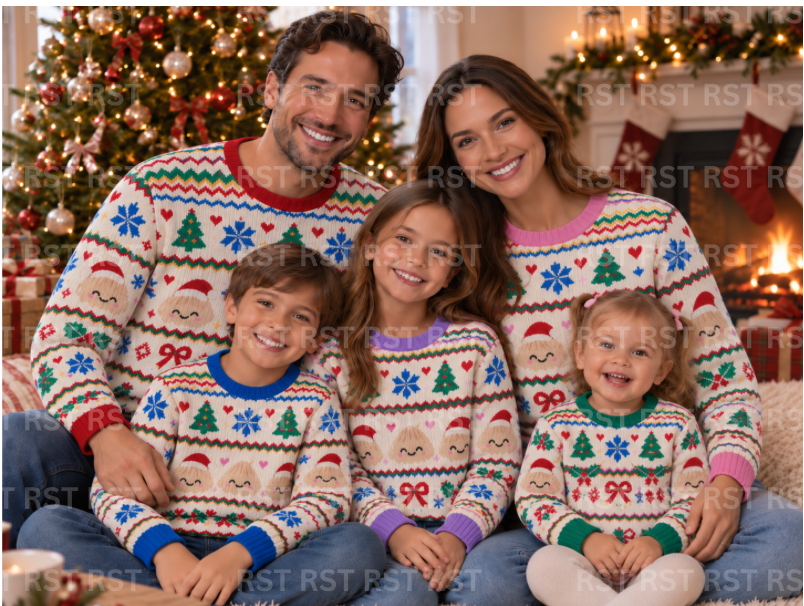Not So Ugly Christmas Jumpers - No name (Family Sizes 2 material options) - Made to Order due Mid-November