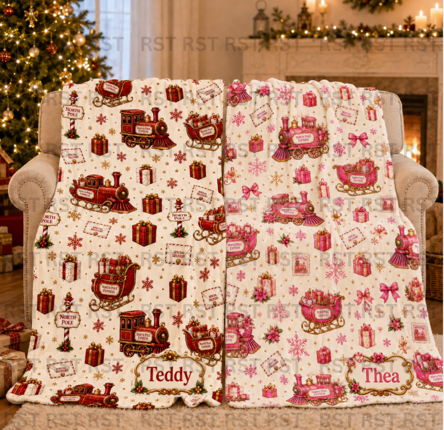 North Pole Blanket with Small patterns - Made to Order due Mid-November