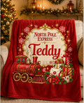 North Pole Blanket with Large Design - Made to Order due Mid-November